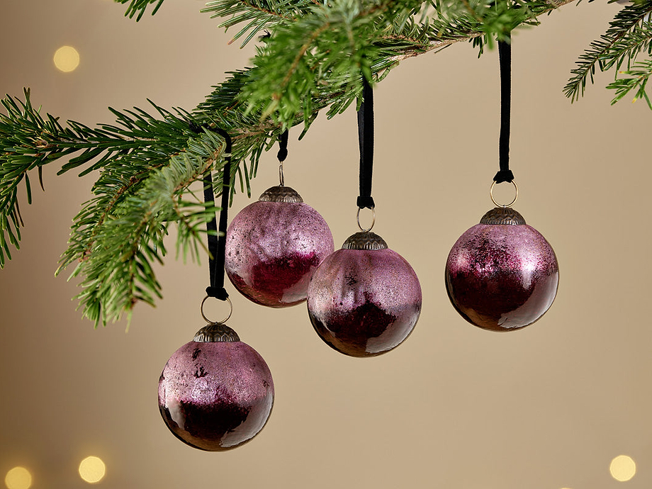 Pannee Round Baubles - Ruby (Set of 4)