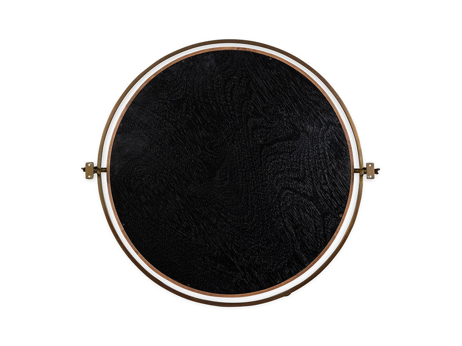 Parutti Mango Wood & Iron Round Swivel Mirror - Natural