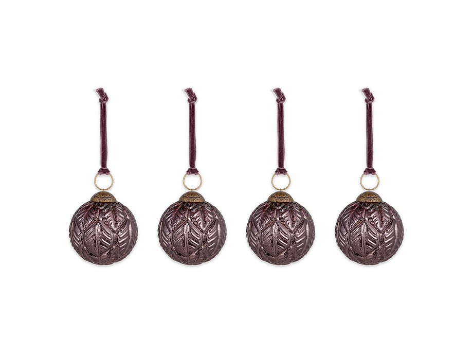 Patta Baubles - Burgundy - (Set of 4)