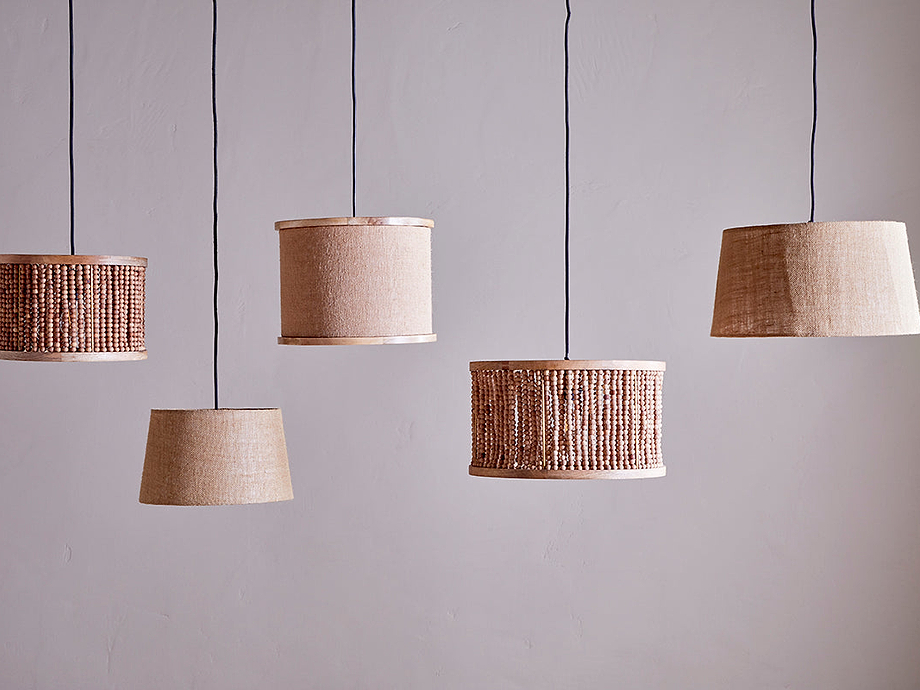 Neela Mango Wood Lampshade - Natural