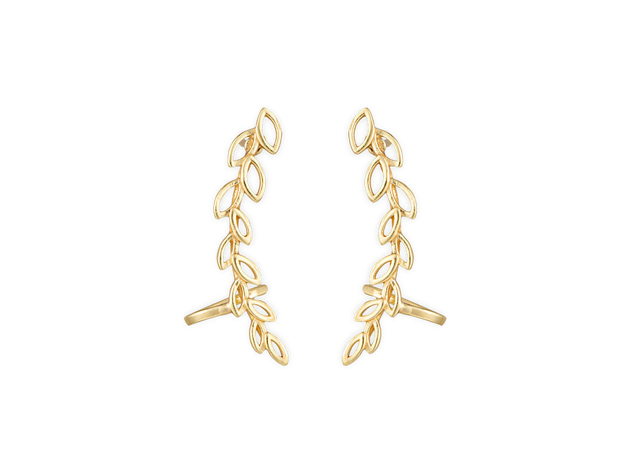 Pritee Ear Climbers - Gold