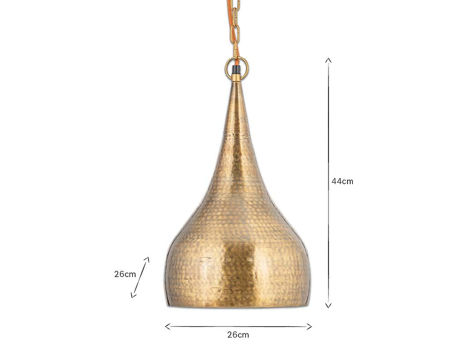 Quinn Hammered Metal Pendant - Small