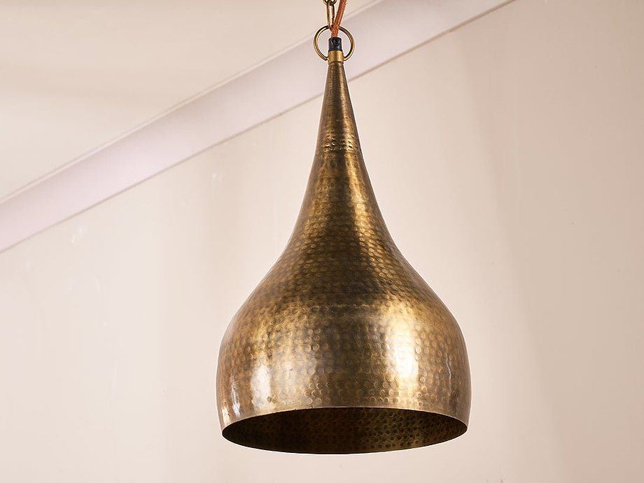 Quinn Hammered Metal Pendant - Small