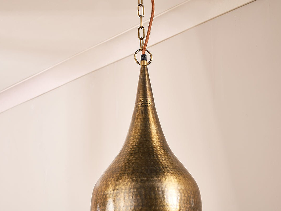 Quinn Hammered Metal Pendant - Small
