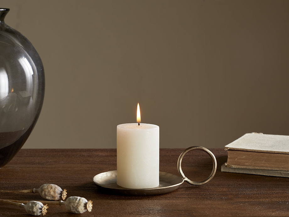 Rustic Soy Blend Mini Pillar Candle - White