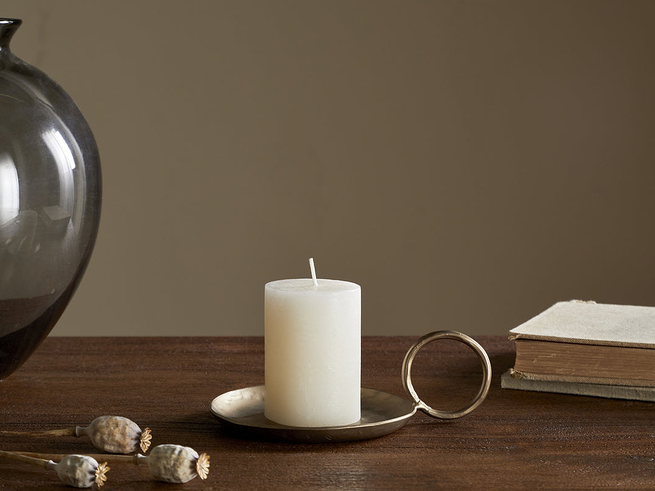 Rustic Soy Blend Mini Pillar Candle - White