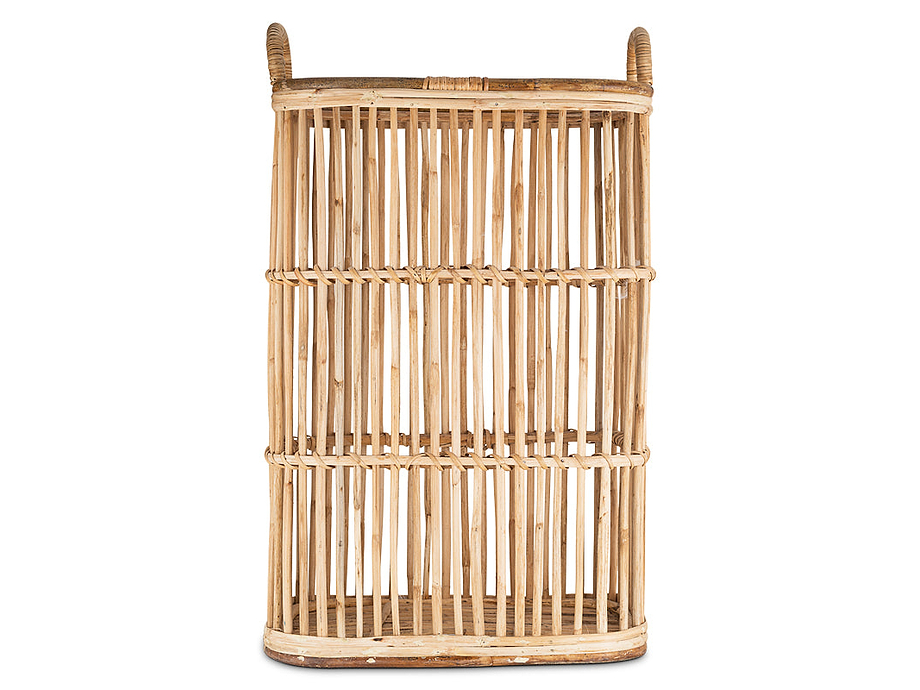 Rammi Rattan Tall Laundry Basket - Natural