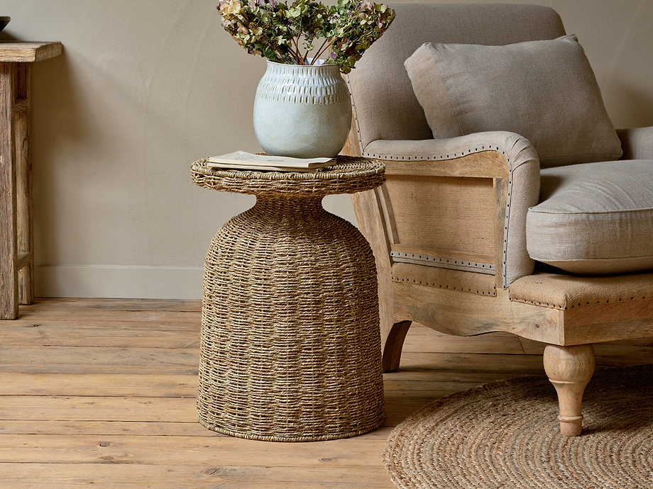 Rampura Rattan Side Table - Natural