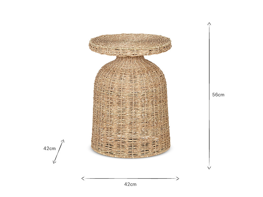 Rampura Rattan Side Table - Natural