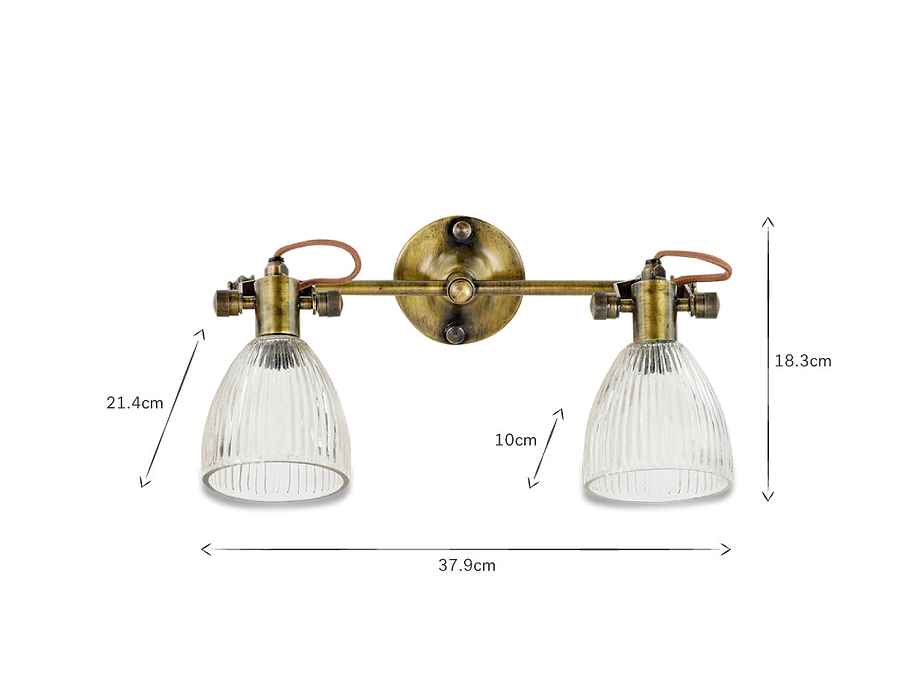 Rarni Recycled Glass Double Wall Light