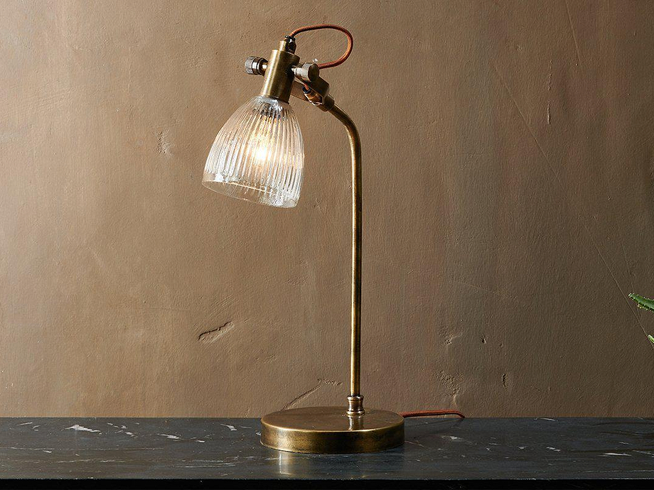 Rarni Recycled Glass Table Lamp - Antique Brass