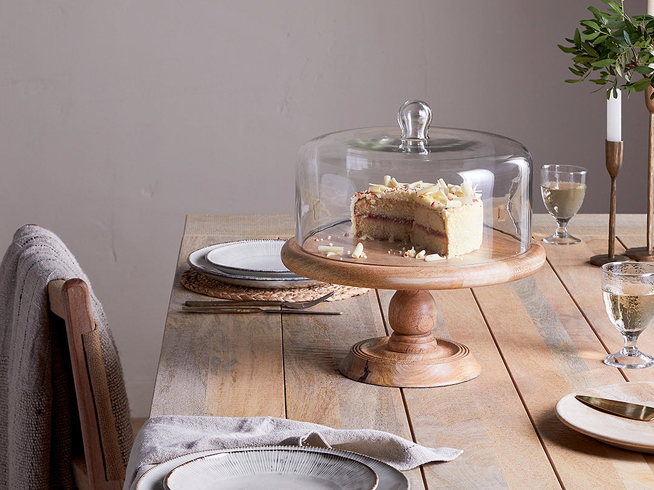 Recycled Glass Dome Cake Stand