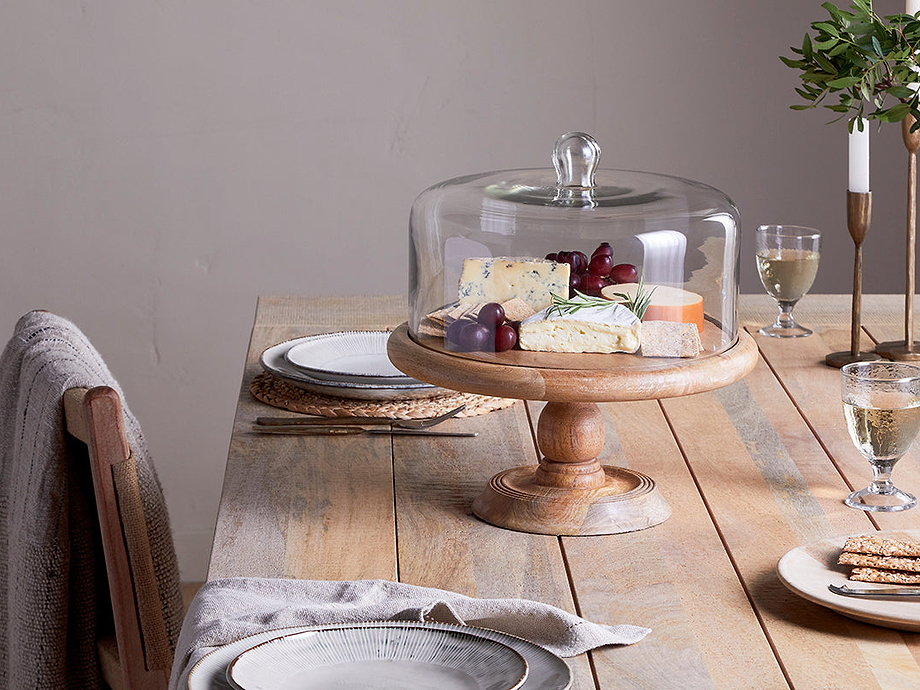 Recycled Glass Dome Cake Stand