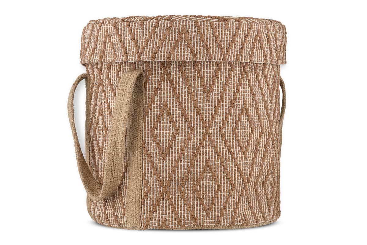Renu Jute Laundry Basket - Rust & Natural