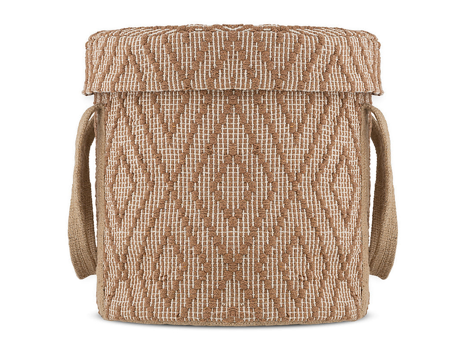 Renu Jute Laundry Basket - Rust & Natural