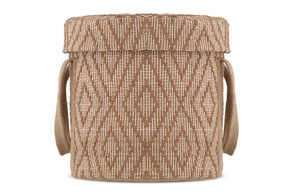 Renu Jute Laundry Basket - Rust & Natural