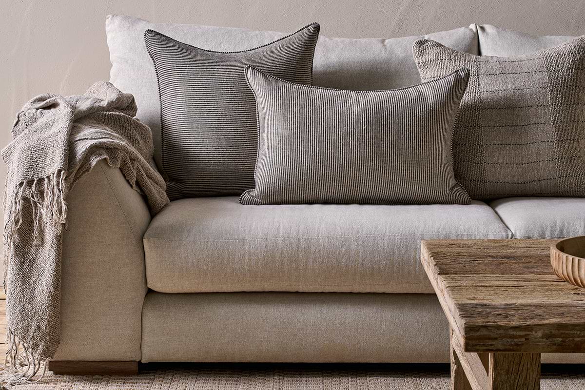 Repudi Linen Cushion Cover Soft Grey - Main Image