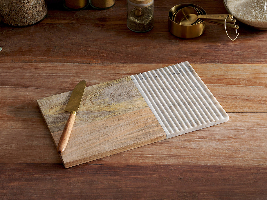 Reyna Chopping Board - Brown Marble