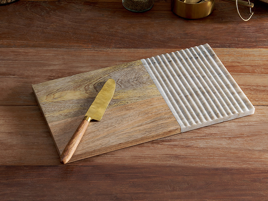 Reyna Chopping Board - Brown Marble