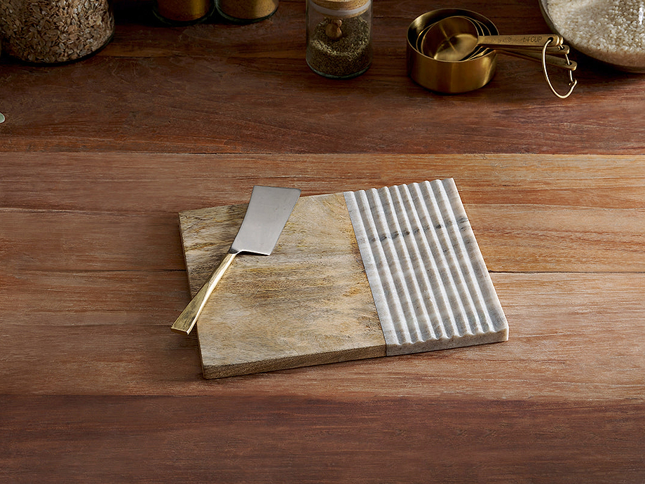 Reyna Chopping Board - Brown Marble