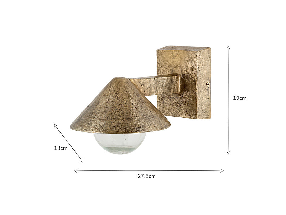 Rhya Outdoor Wall Lamp - Antique Brass