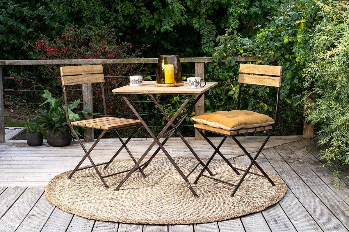 Headfield Ikea Tarno Patio Set Rishikesh Reclaimed Wood Iron