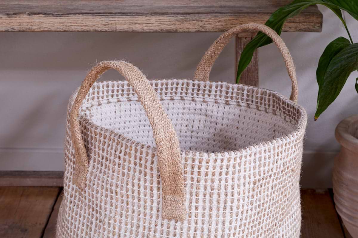 Rohia Basket - Natural & Cream