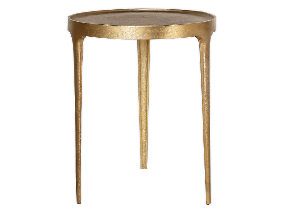 Rohia Cast Metal Side Table - Brass