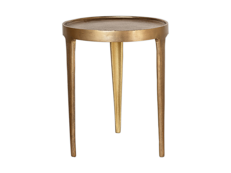 Rohia Cast Metal Side Table - Brass