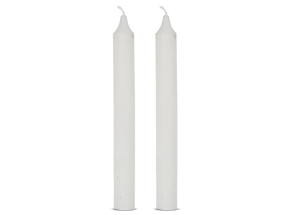 Rustic Soy Blend Dinner Candle - White - (Set of 2)