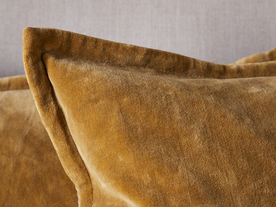 Sela Velvet Cushion Cover - Ochre