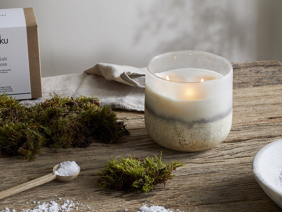 Sea Salt & Moss 3 Wick Scented Candle