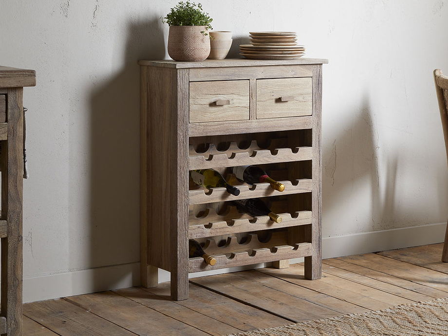 Shanthi Reclaimed Wood Wine Rack - Natural