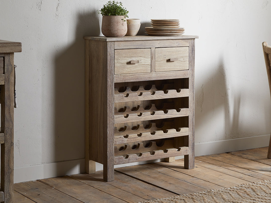Shanthi Reclaimed Wood Wine Rack - Natural