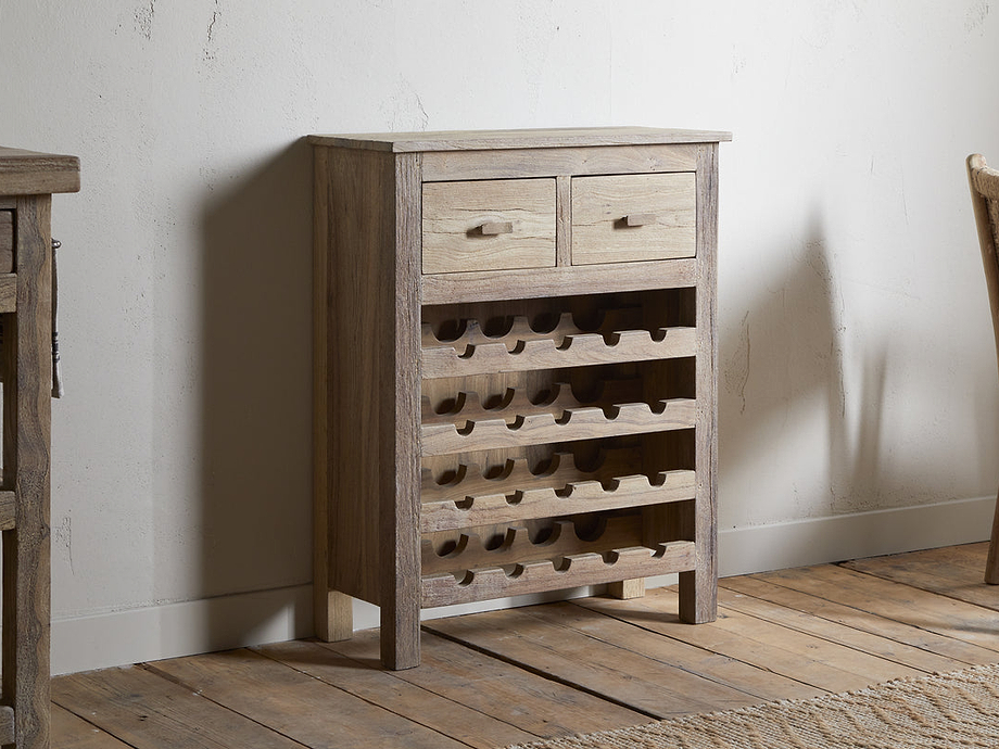 Shanthi Reclaimed Wood Wine Rack - Natural