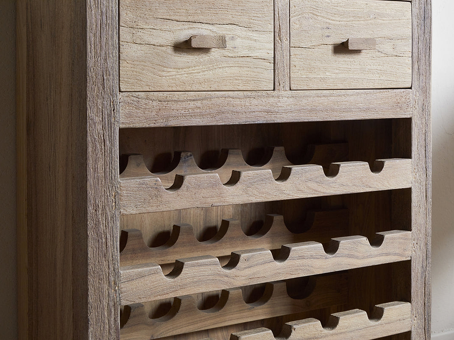 Shanthi Reclaimed Wood Wine Rack - Natural