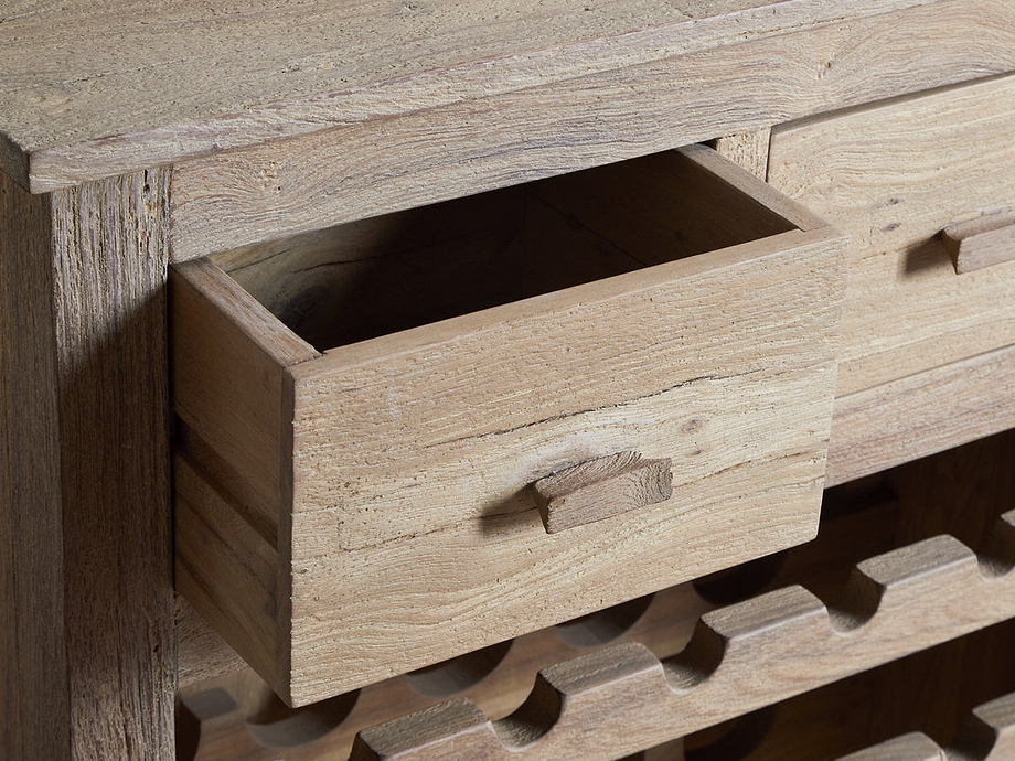 Shanthi Reclaimed Wood Wine Rack - Natural