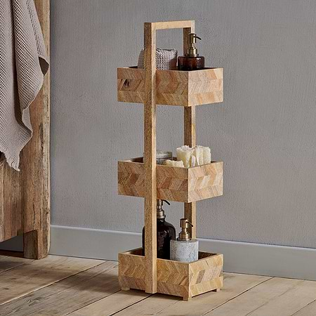 Sukha Mango Wood Storage Caddy - Natural