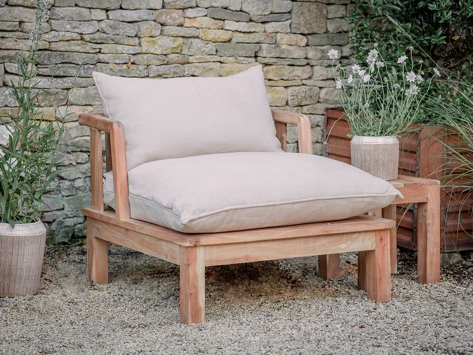 Sadhi Acacia Wood Outdoor Love Seat - Natural