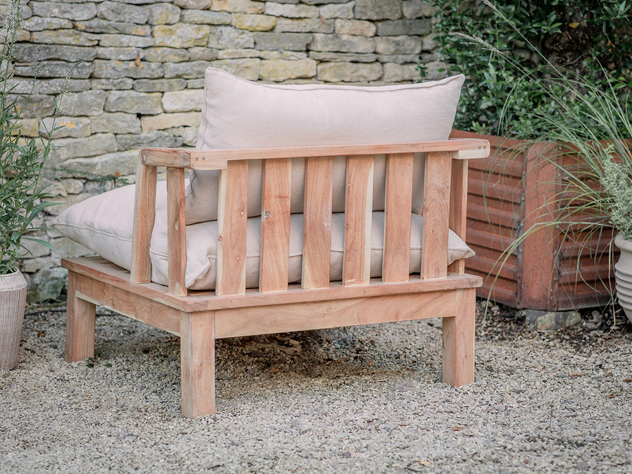 Sadhi Acacia Wood Outdoor Love Seat - Natural