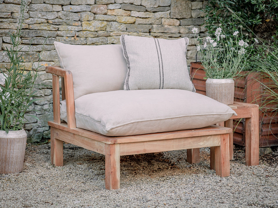 Sadhi Acacia Wood Outdoor Love Seat - Natural