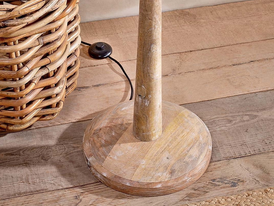 Sahar Mango Wood Floor Lamp