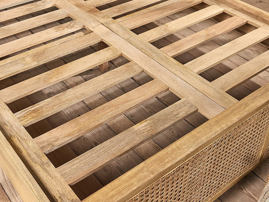 Saharsa Cane & Mango Wood Bed