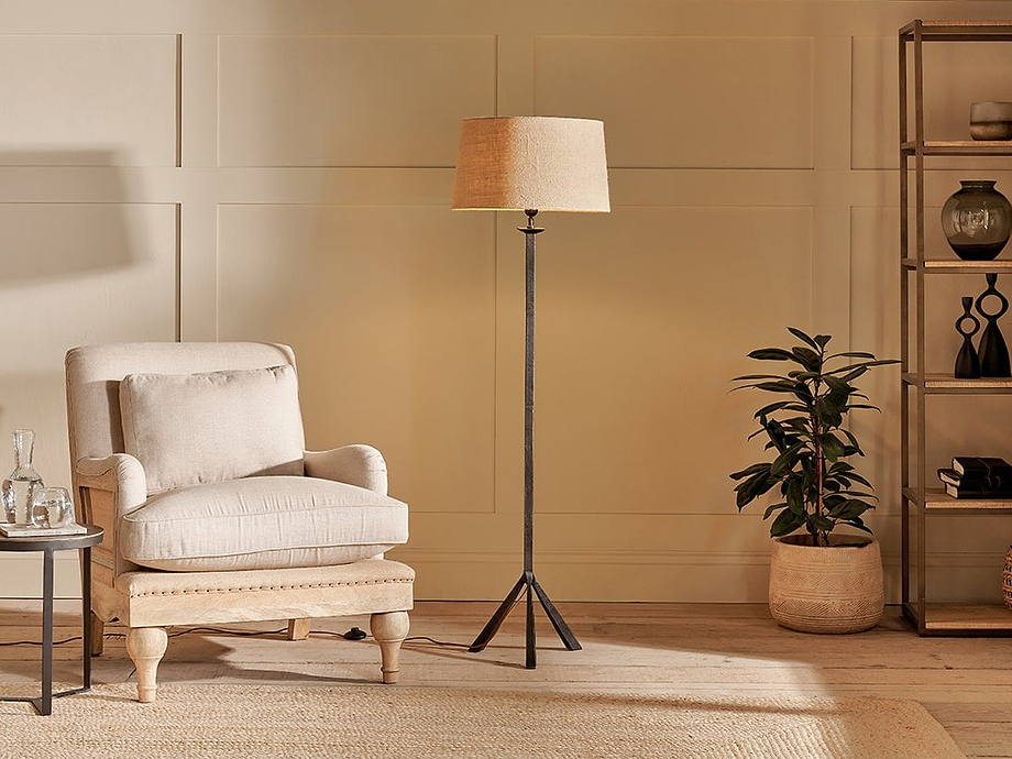 Sahhil Metal Tripod Floor Lamp - Antique Bronze
