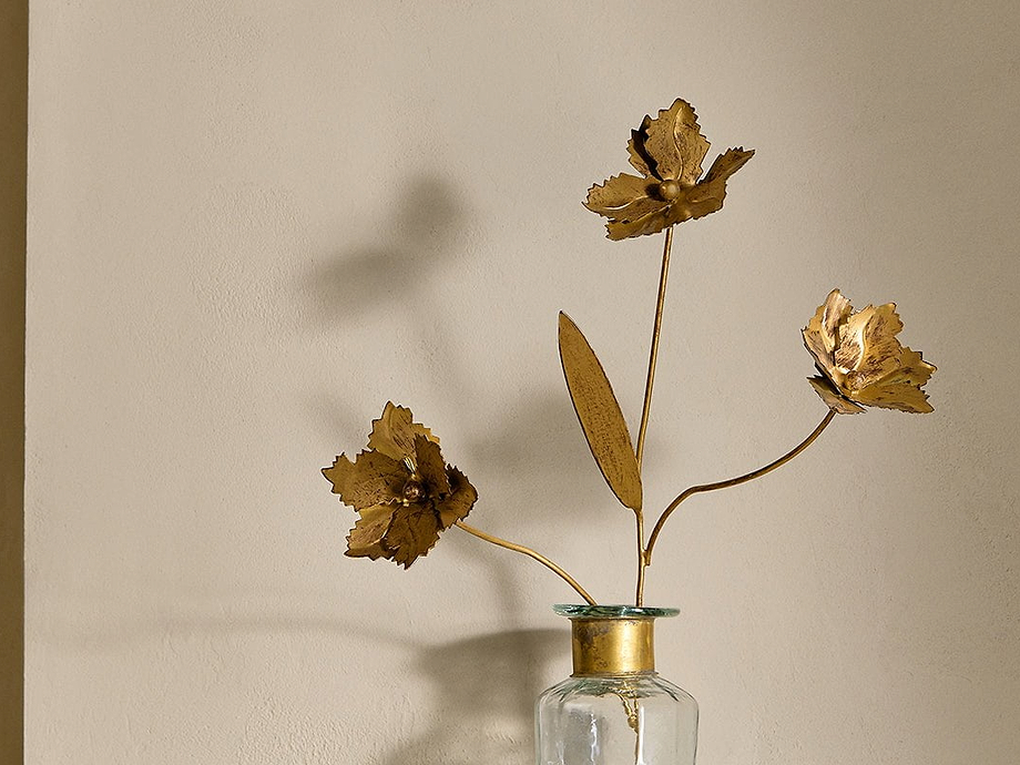 San Stem Floral - Antique Brass