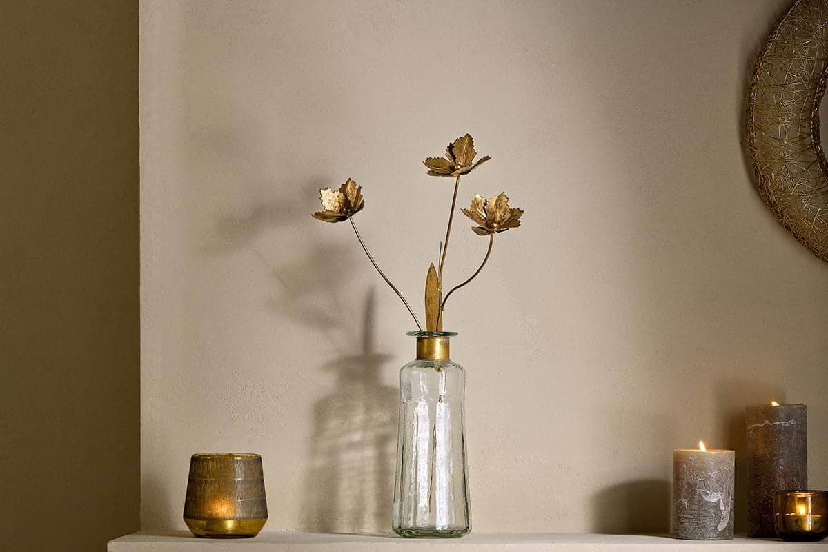 San Stem Floral - Antique Brass