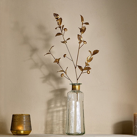 San Stem Foliage - Antique Brass-nkuku