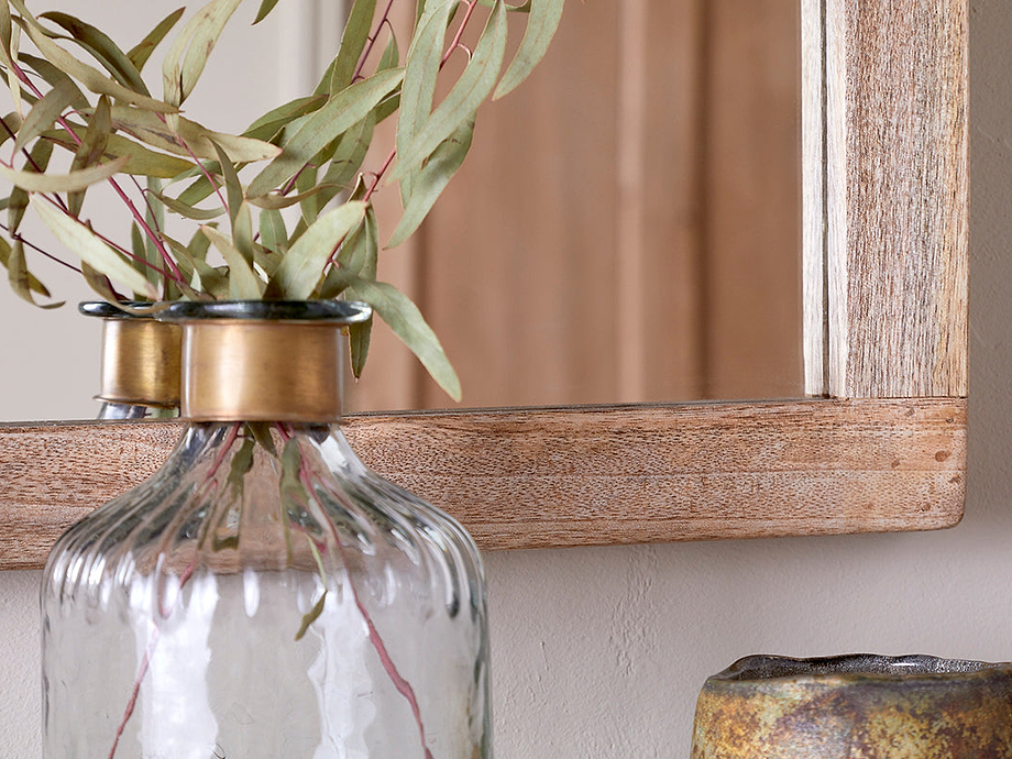 Sande Arched Mango Wood Mirror - Natural