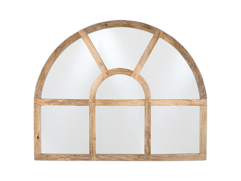 Sande Arched Mango Wood Mirror - Natural
