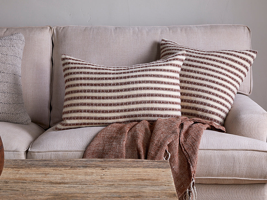 Sanval Wool Cushion Cover - Burgundy